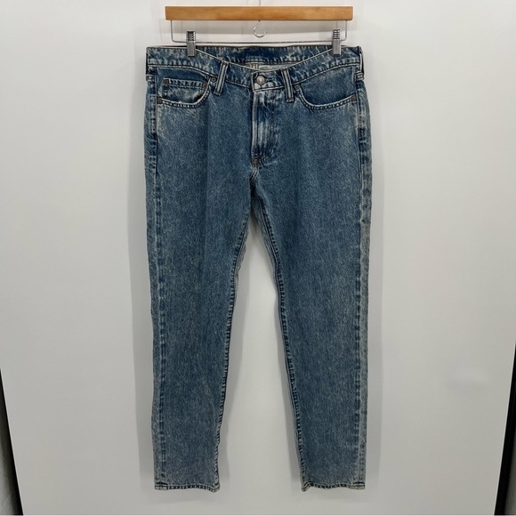 Abercrombie & Fitch 32/32 80s Acid Wash Langdon Skinny Stretch Denim Jean - Picture 1 of 9